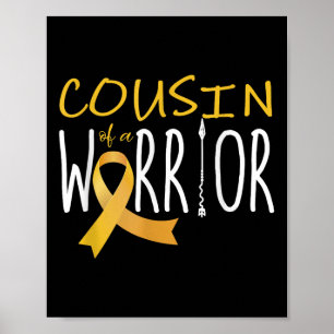 Poster Cousin D'Un Guerrier De Sensibilisation Au Cancer