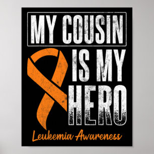 Poster Cousin Mon héros Leucémie Cancer Leucémie Sensibil