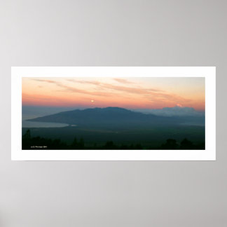 Poster Coussin de Lune à Sunrise - Maui