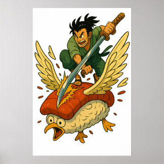 Poster Coussin de sushi
