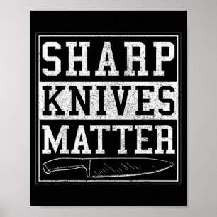 Poster Couteaux tranchants - Cadeau drôle de chef Chemise