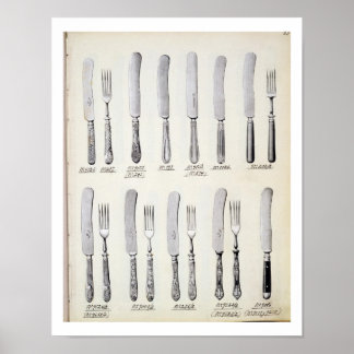 Poster Couverts, à partir d'un catalogue commercial