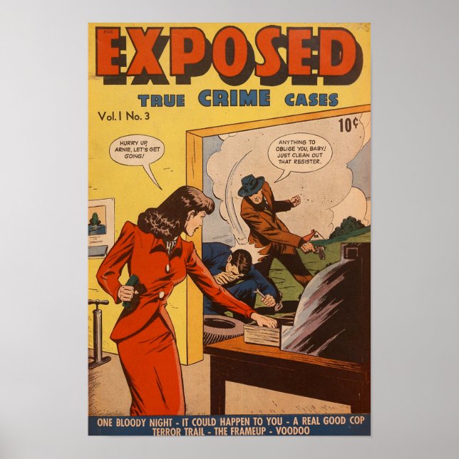 Poster Couverture comique vintage (Devant)