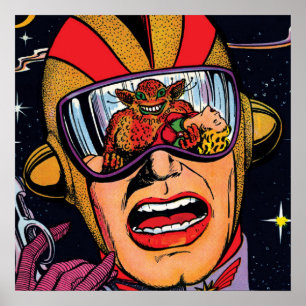 Poster Couverture de bande dessinée de science-fiction vi