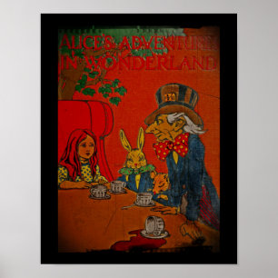Poster Couverture de la fête du thé de Mad Hatter