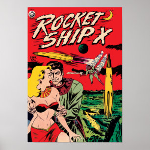 Poster Couverture de livre de bande dessinée de science-f