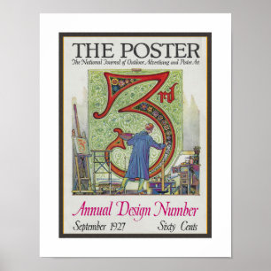POSTER COUVERTURE DE MAGAZINE DE CINÉMA DES ANNÉES 1920 V