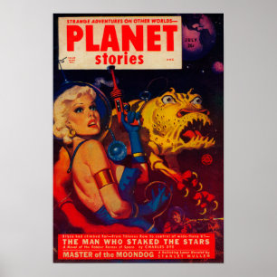 Poster Couverture de magazine d'histoires de planète