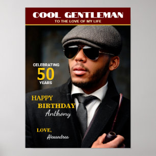 Poster Couverture de magazine personnalisée pour annivers