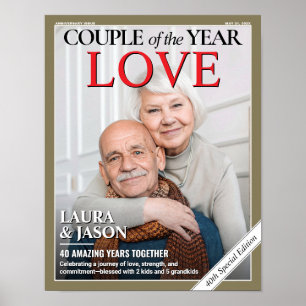 Poster Couverture de magazine personnalisée pour annivers