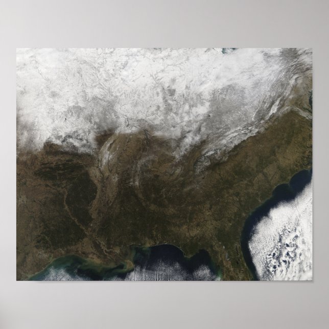 Poster Couverture de neige sur les Etats-Unis (Devant)