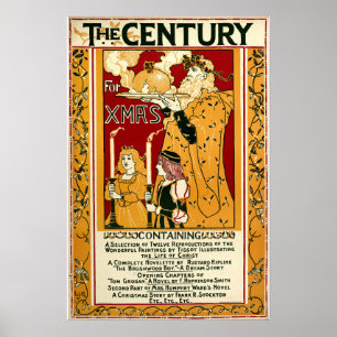 Poster Couverture de Noël du siècle 1895 par Rhead