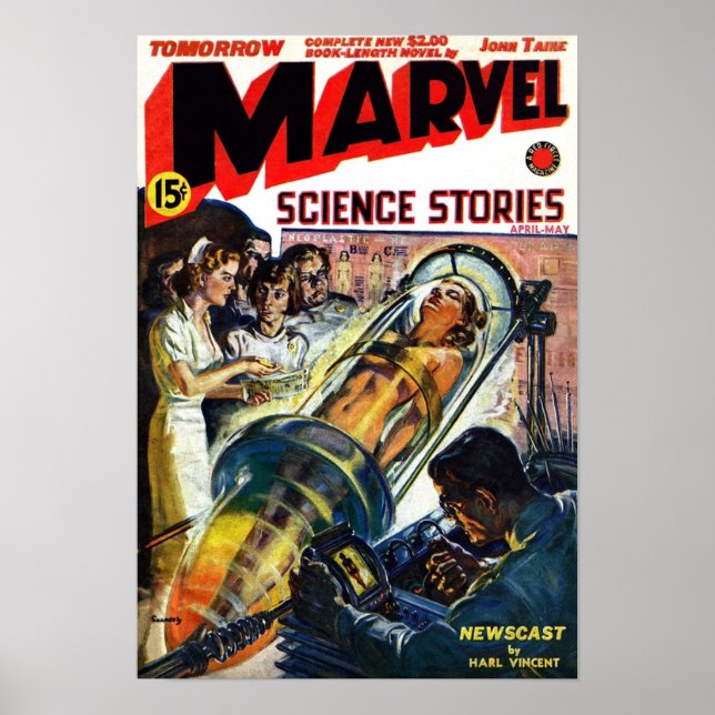 Poster couverture de Norman Saunders de Marvel Science St (Devant)