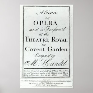Poster Couverture de Partition pour Alcina