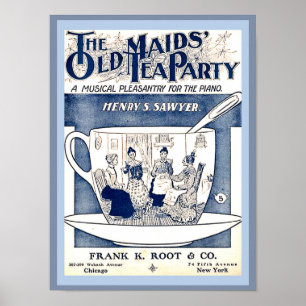 Poster Couverture de partitions vintage La soirée thé des