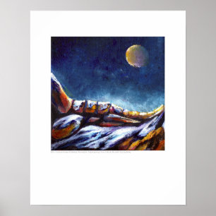 Poster Couverture de rayon X - pied de montagne éclairée