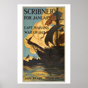 Poster Couverture du Magazine Scribner's pour janvier 190