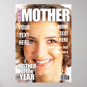 Poster Couverture Magazine Personnalisé De La Mère