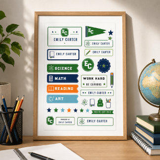 Poster Couverture personnalisée de l'école de sciences ve