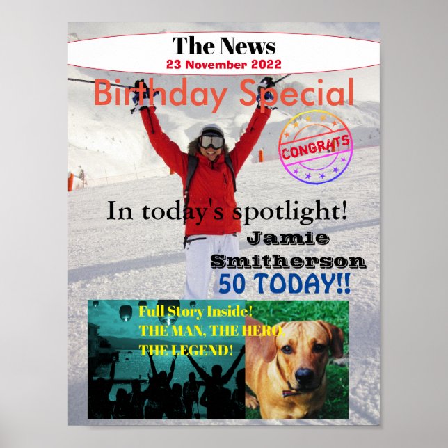 Poster Couverture personnalisée du magazine 50e anniversa (Devant)
