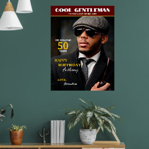 Poster Couverture photo Anniversaire Magazine Personnalis
