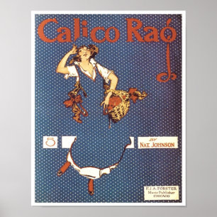 Poster Couverture Vintage de calico Rag