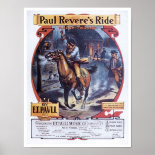 Poster Couverture Vintage du carnet de route de Paul Reve
