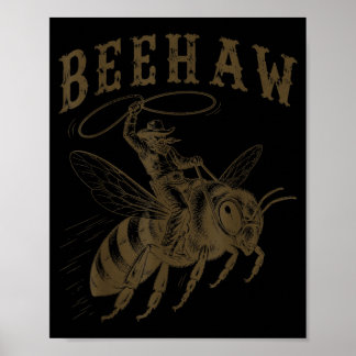 Poster Cow-boy Beehaw Occidental Beekeeper Drôle