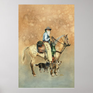 Poster Cowboy et son Appaloosa