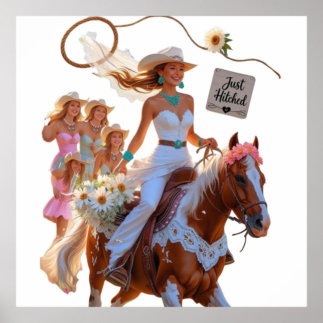 Poster “Cowgirl Bride – Summer Ride to Love” (Devant)