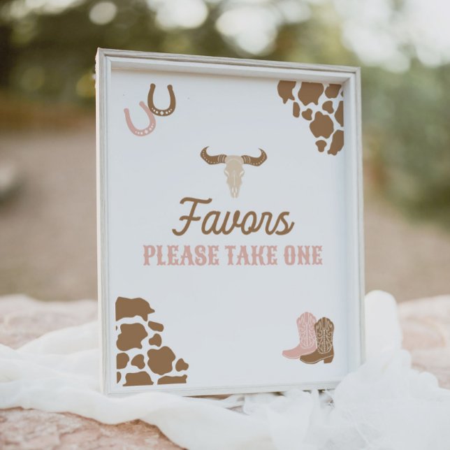 Poster Cowgirl Rodeo Anniversaire Fête Faveur Signal (Créateur téléchargé)