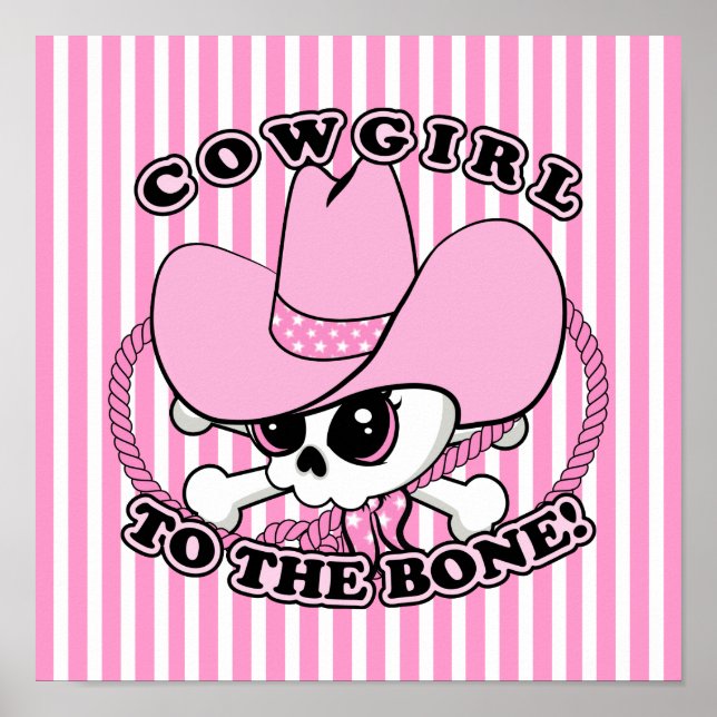 Poster Cowgirl Skull (Devant)