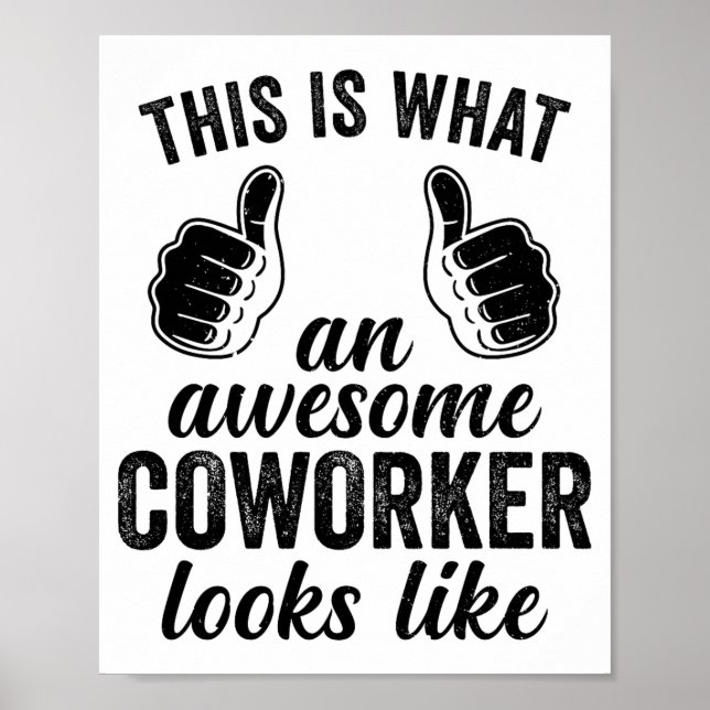 Poster Coworker Birthday Employee Farewell Goodbye Going  (Devant)