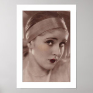 Poster coy deco femme avec bandeau