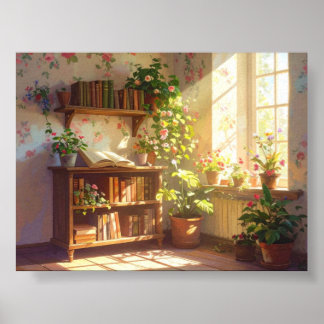 Poster Cozy Cottage Interior Scene