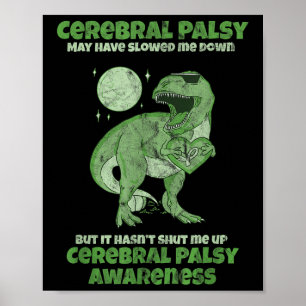 Poster Cp Cerveau Dommages Cute Dinosaure Enfants Cérébra