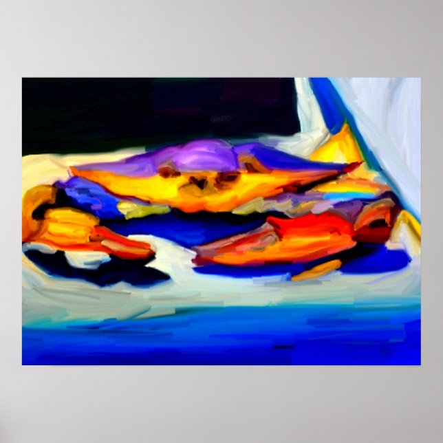 Poster Crabe bleu de Louisiane (Devant)