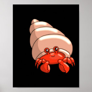 Poster Crabe Heureux Petit