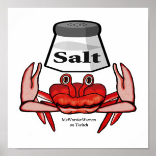 Poster Crabe salé, MeWarriorWoman sur Twitch