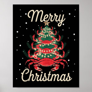 Poster Crabe Xmas Arbre Crabe Arbre de Noël