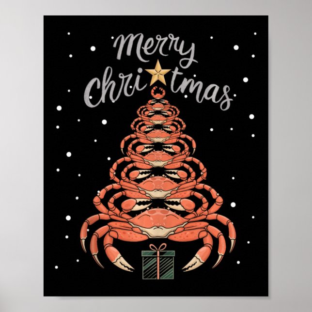 Poster Crabe Xmas Arbre Crabe Arbre de Noël Débardeur1 (Devant)