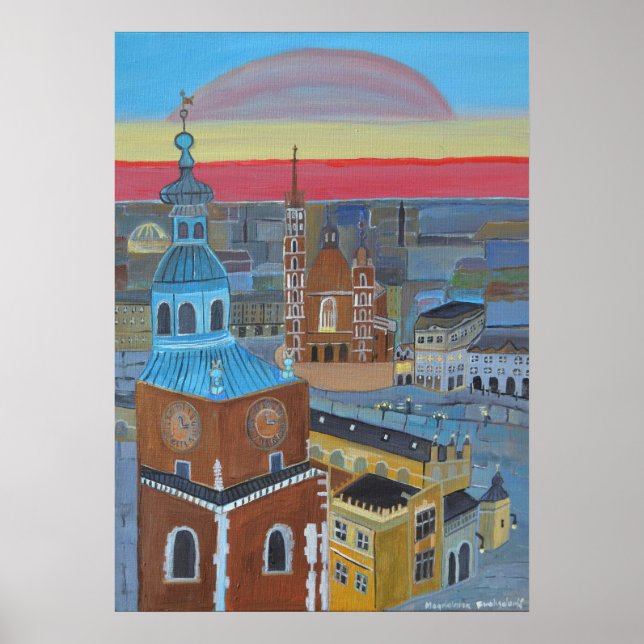 Poster Cracovie Pologne (Devant)