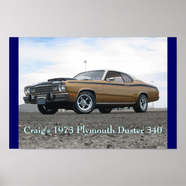 Poster Craig's Plymouth Duster 340 de 1973 (Devant)