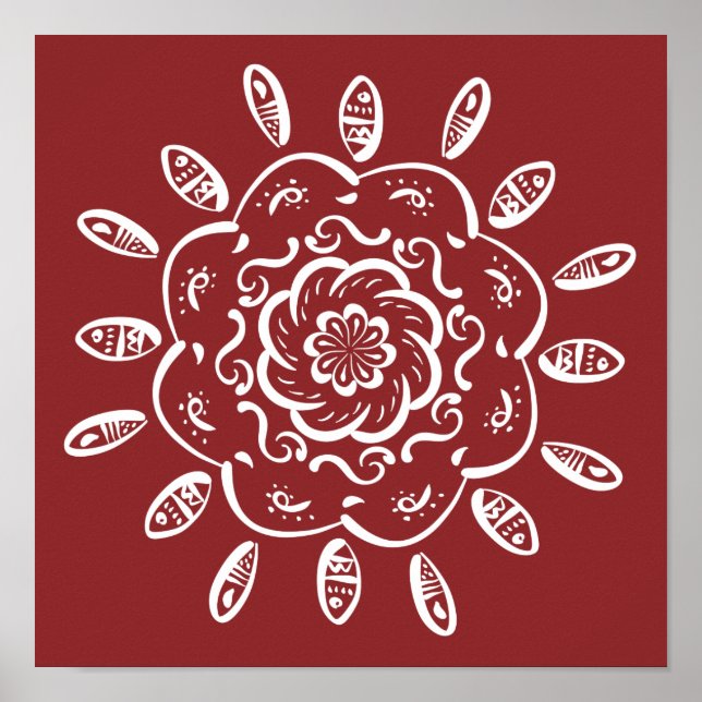 Poster Cranberry Mandala (Devant)