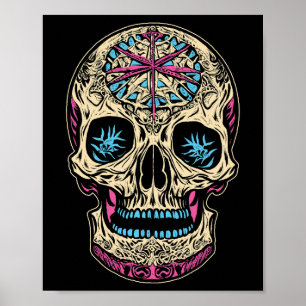 Poster Crâne à sucre Dia De Los Muertos