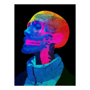 Poster Crâne Cyber – Art d'anatomie futuriste