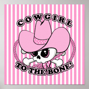 Poster Crâne de cow-girl