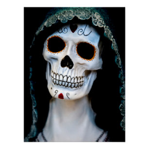 Poster Crâne de Jour des Morts