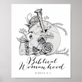 Poster Crâne de la femme biblique - Jael et la Tente Peg