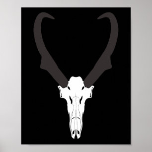 Poster Crâne de Pronghorn personnalisable